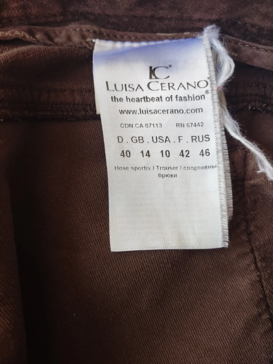 LUISA CERANO Damenhose, braun - Gr. 40 – Bild 5