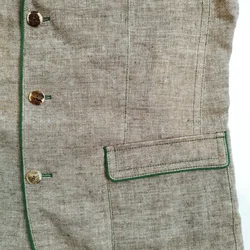Trachtenjacke von Steinbock Mode Tyrol, Gr. 52, Leine, Beige/Hafer - Bild 5