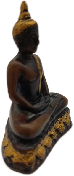 Kleine Buddha-Figur Holz | Zeitloses Unikat - Bild 3