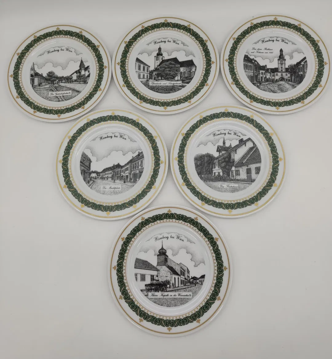 6 Stk. Bexon Teller mit 18 Karat Goldumrandung - Bild 2