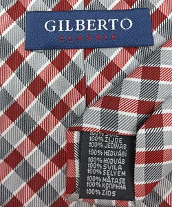 Gilberto Classics Herren Seidenkrawatte kariert  – Vorschau 3