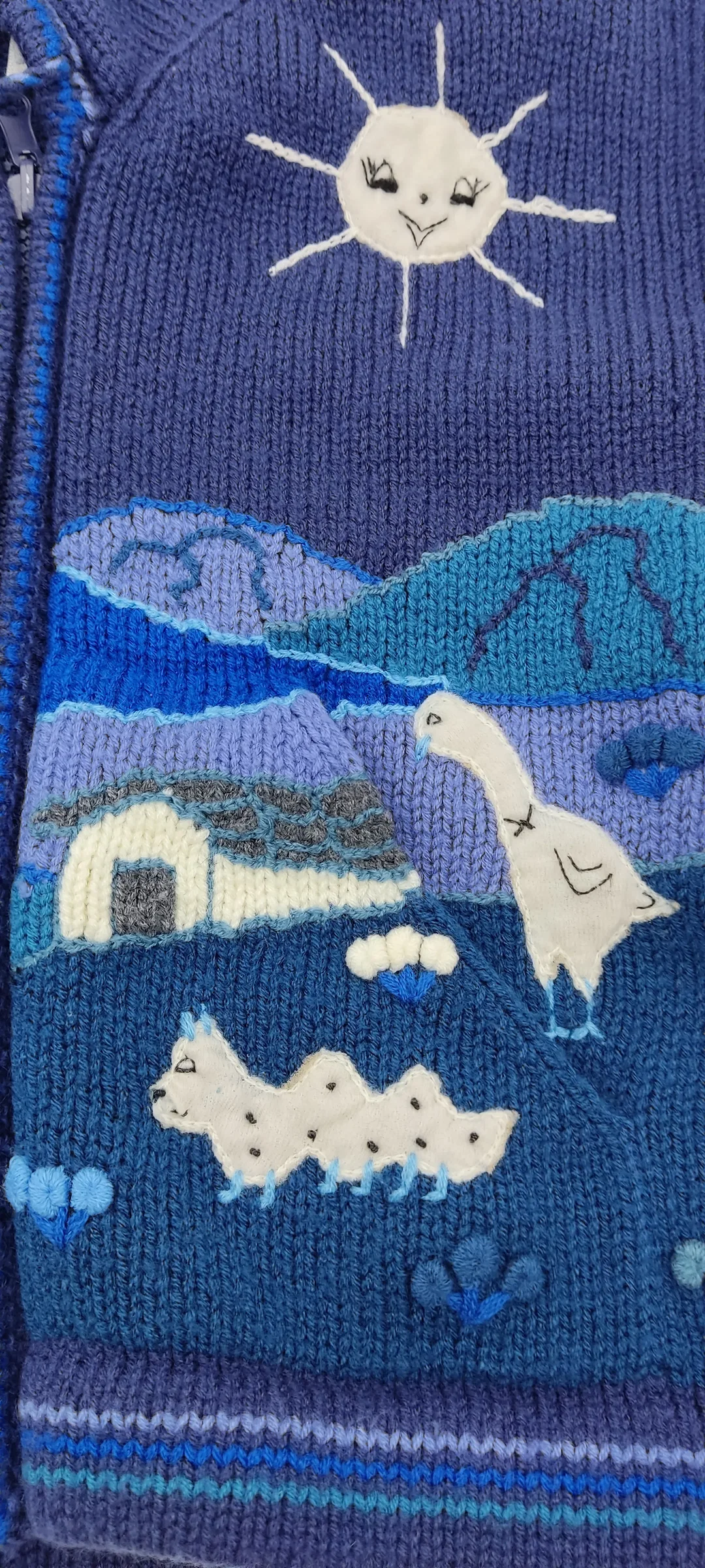 Artesanias Kinder Strickjacke Blau Gr. 6 Jahre – Bild 6