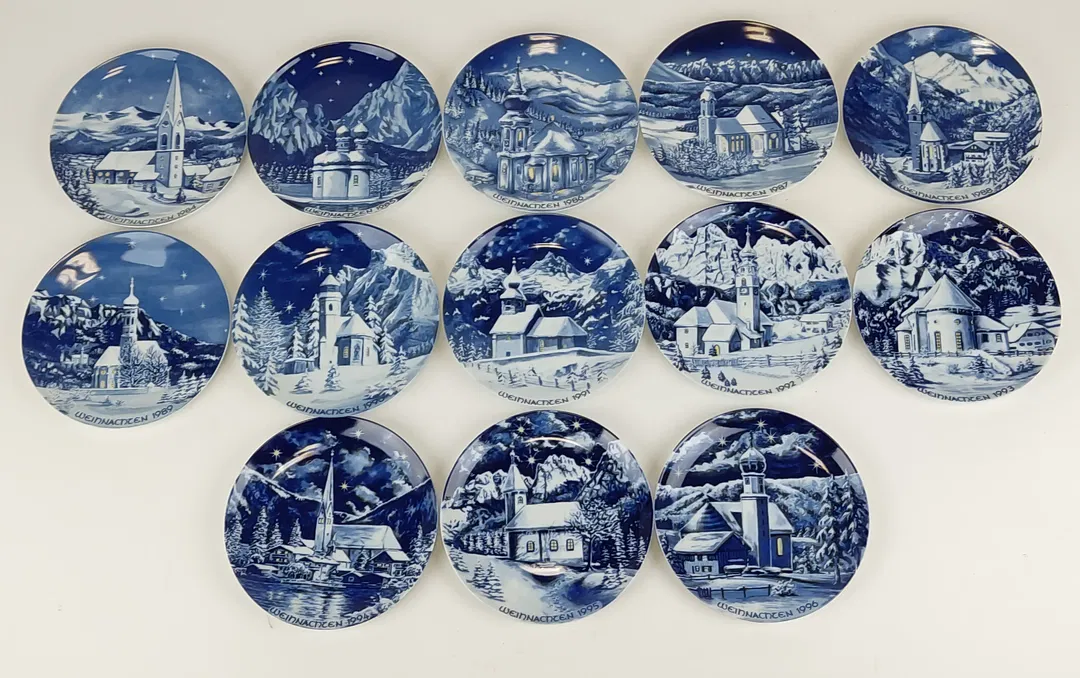 13-teilige Weihnachtsteller-Sammlung (1984-1996) von BAVARIA - Bild 1