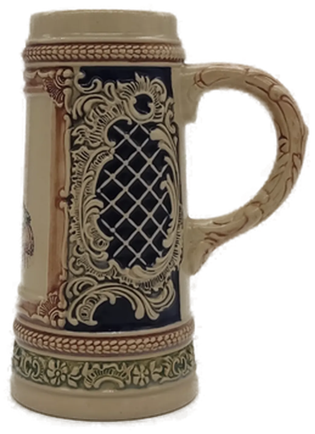 Gerz Bierkrug mit Trachtenmotiv in beige, Höhe 18cm – Bild 3