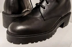 Massimo Dutti Leder Schnürstiefeletten Boots Schwarz Gr. 36 - Bild 3