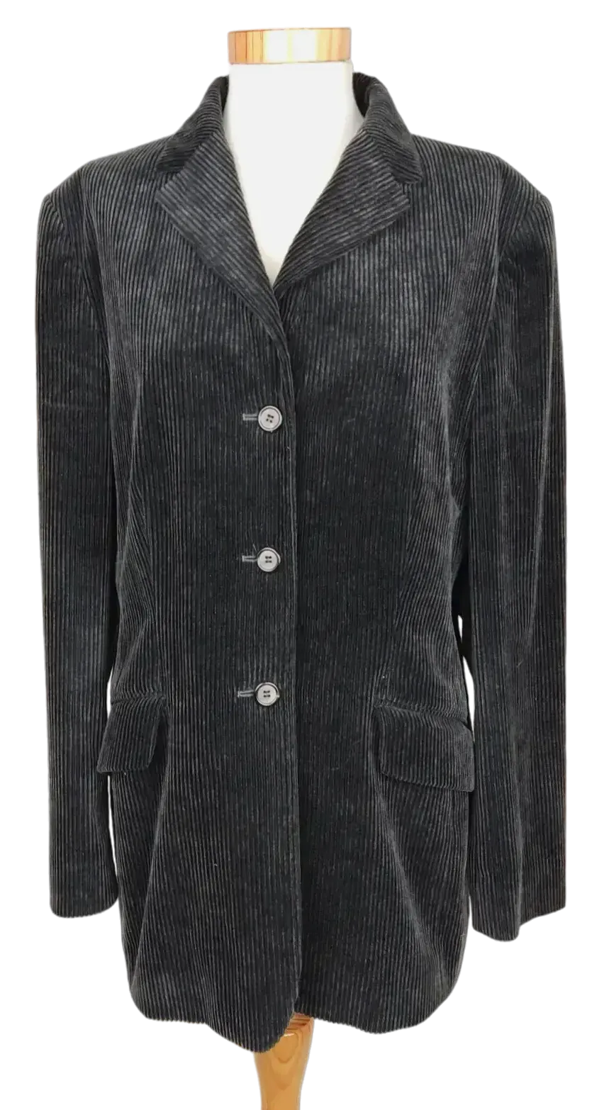 DINOMODA Damen Cordblazer, anthrazit - Gr. 42 - Bild 1