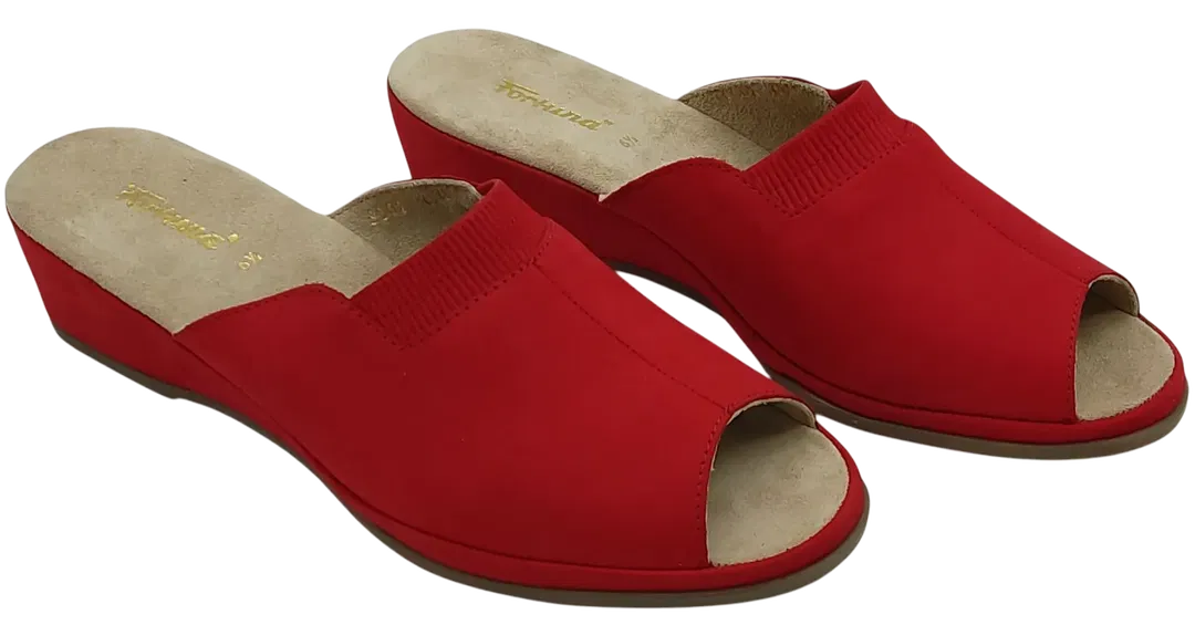 Fortuna Luftpolster Damen Pantoletten, rot - Gr. EU 39 - Bild 4