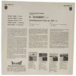 Vinyl LP - Schubert - Streichqintett C-dur - Casals Festival Prades  - Bild 2