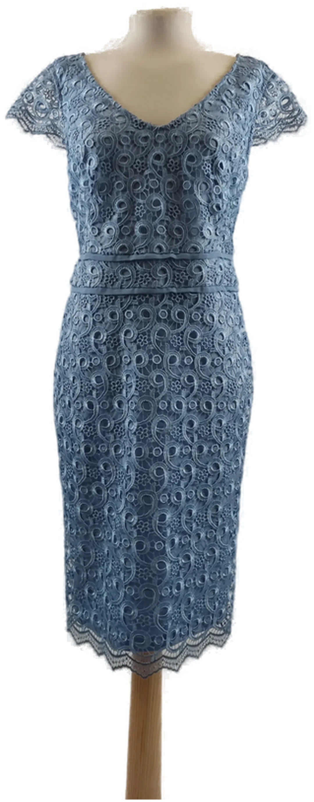 Kleid mit Spitze Hellblau  – Bild 3