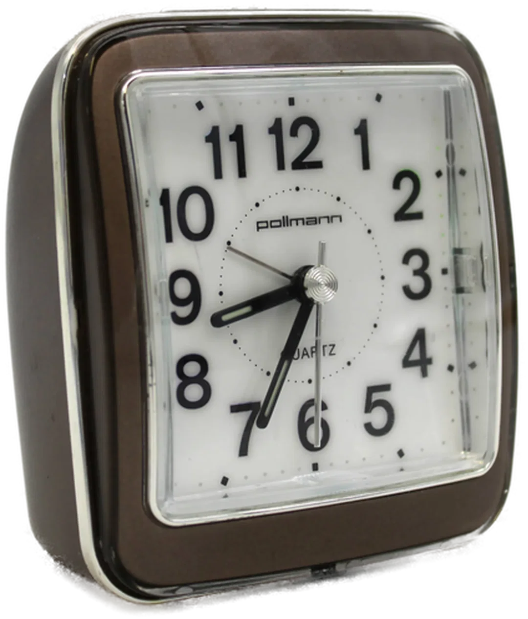 Pollmann Quartz Wecker – braun, mit Alarm & Nachtlicht – Bild 2