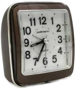 Pollmann Quartz Wecker – braun, mit Alarm & Nachtlicht - Bild 2