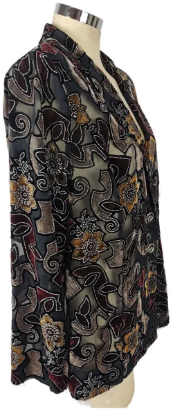 Blazer Transparent Geblümt | Glamour-Detail – Vorschau 3