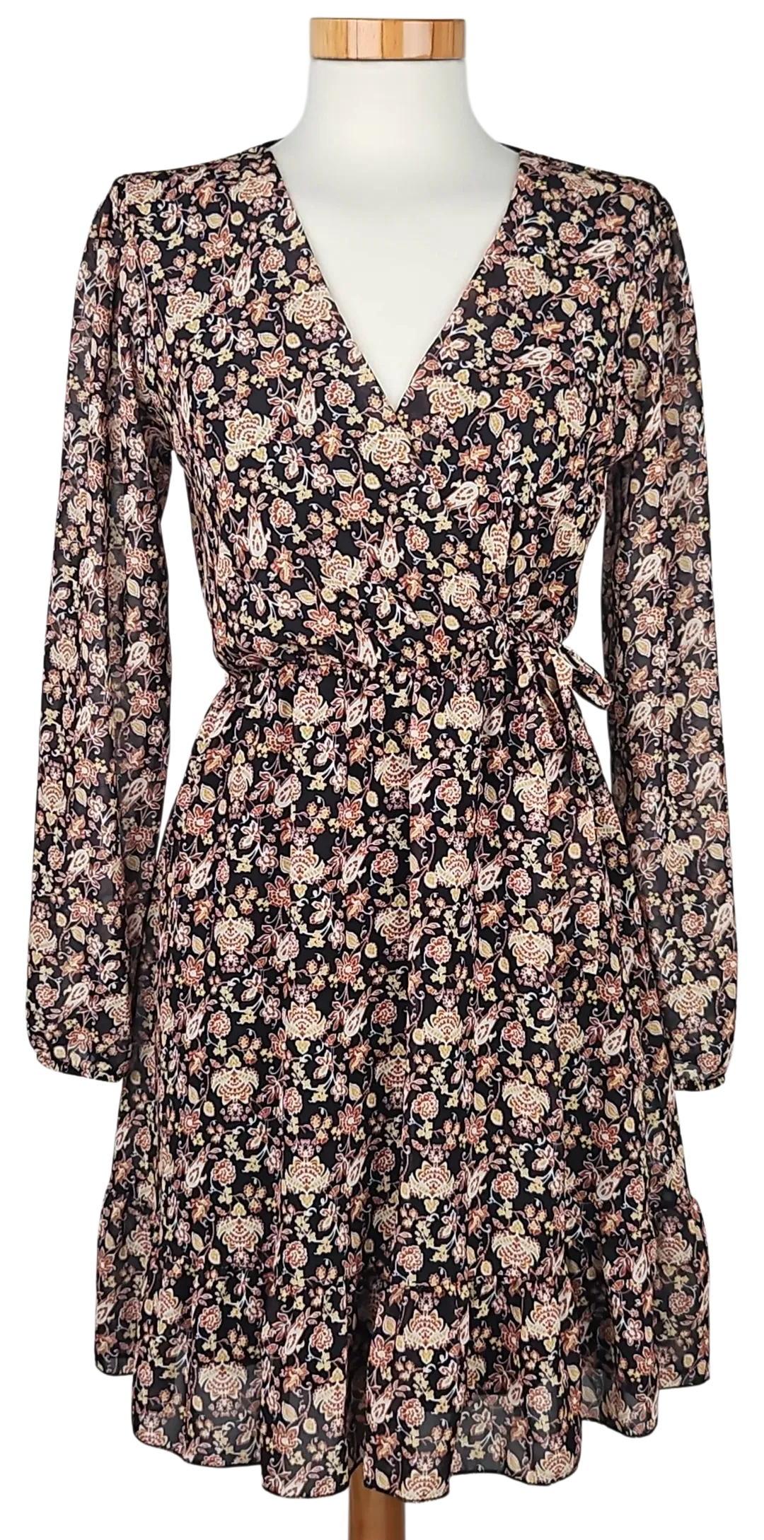 JOHANNA Damen Midikleid, schwarz/grün - Gr. XS  - Bild 4