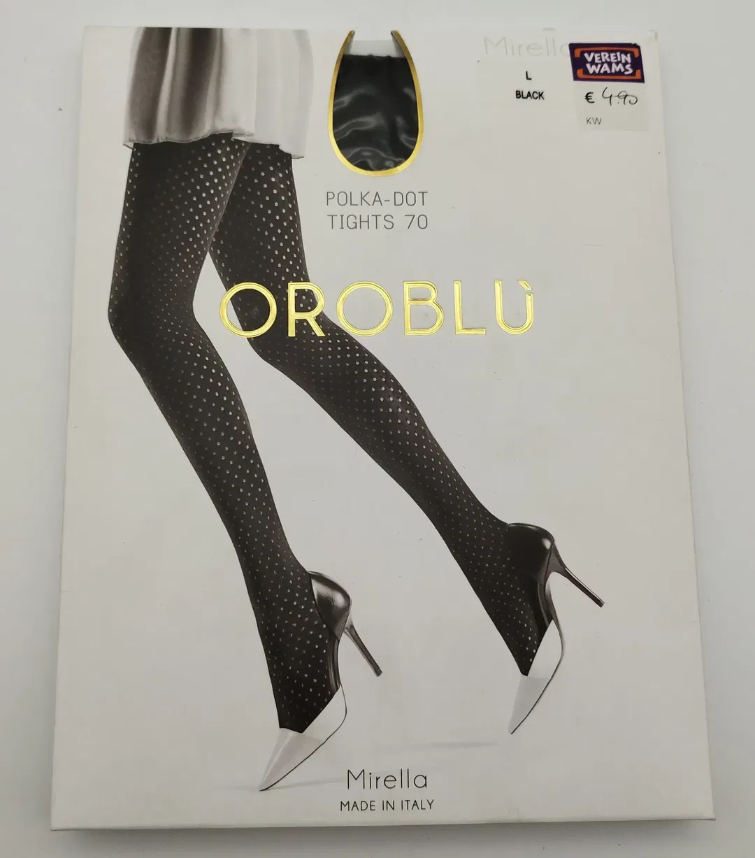 OROBLU Polka-Dot Tights - Black / Gr. L - Bild 1
