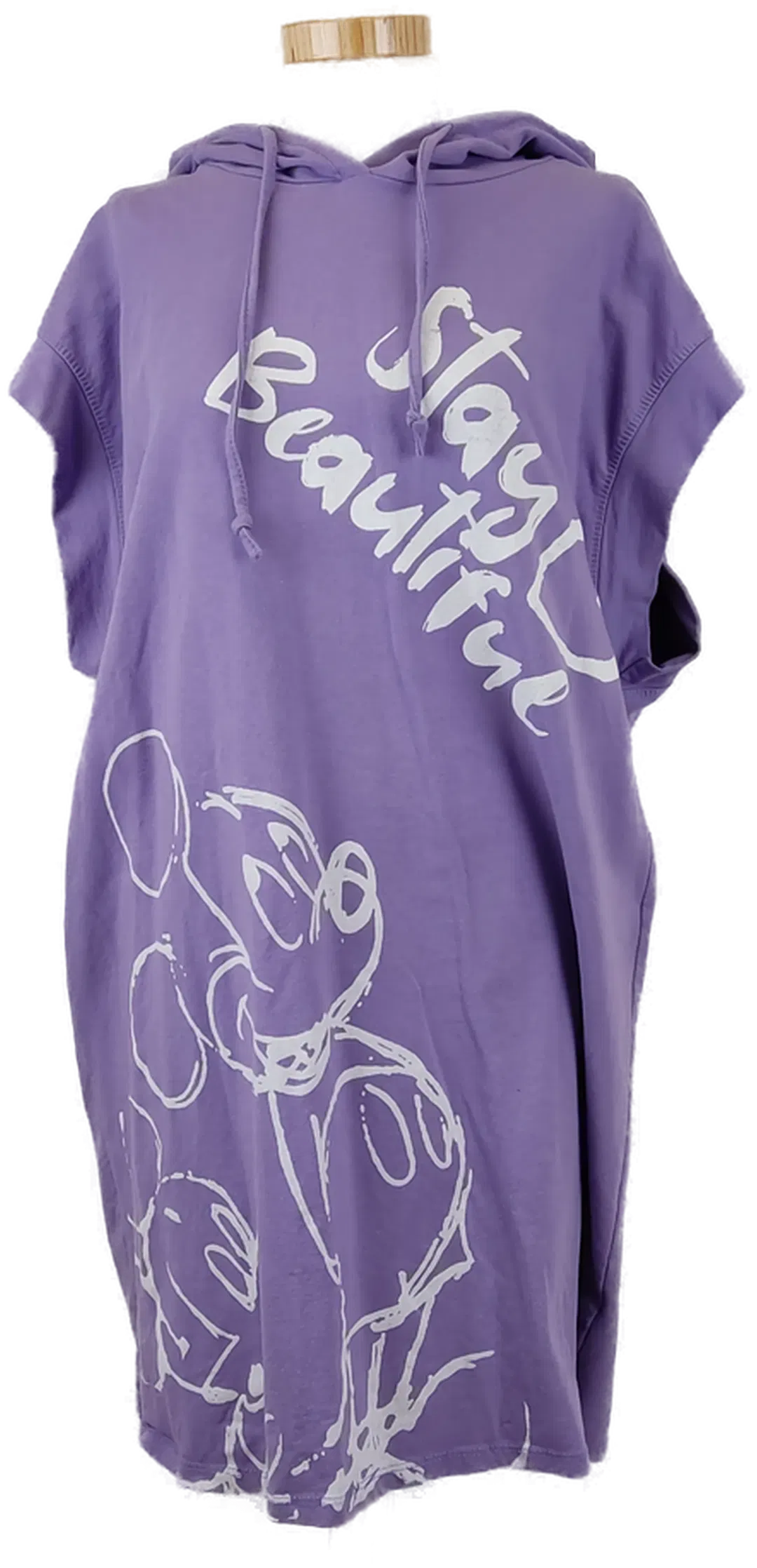 Mickey Mouse Shirt-Kleid mit Kapuze, lila, Gr. L - Bild 1