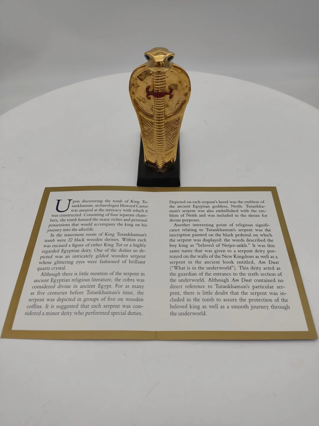 Goldene Cobra Porzellan & Zertifikat von Franklin Mint | Limitierte Rarität – Bild 9