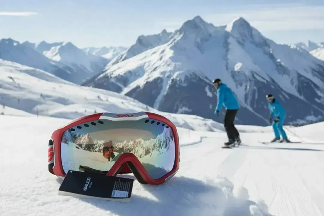 Salice Skibrille Rot/Silber – Doppelscheibe, Antifog, UV-Schutz, inkl. Microfaserbeutel - Bild 1