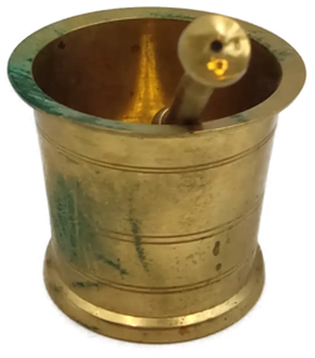 Massiver Messing-Mörser und Stößel – Bild 4