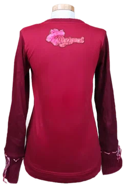 Desigual Damen Langarmshirt rot gemustert Gr. M – Vorschau 2